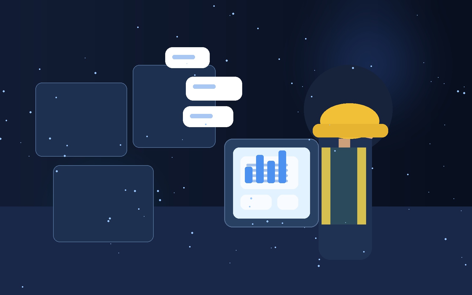 Supervisor revisando un briefing de turno en una tableta